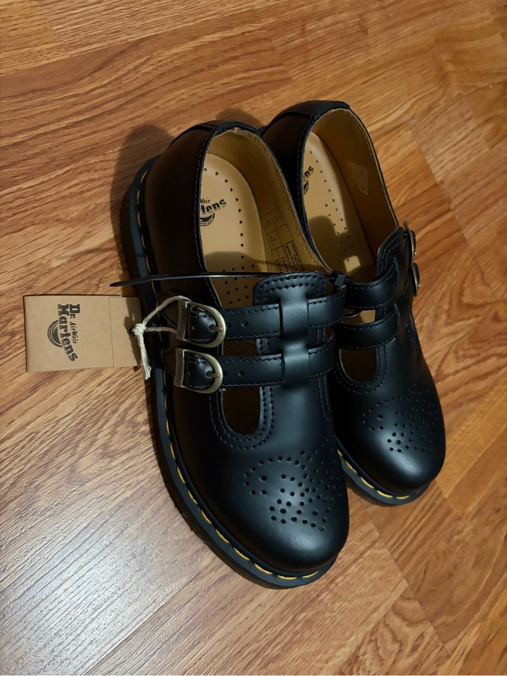 Dr. Martens Black Double Buckle Mary Jane Flats